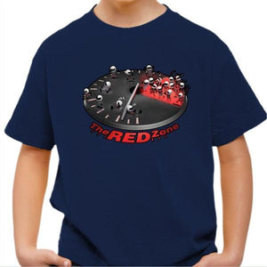 T shirt Moto Enfant - The Red Zone - Couleur Bleu Nuit - Taille 4 ans