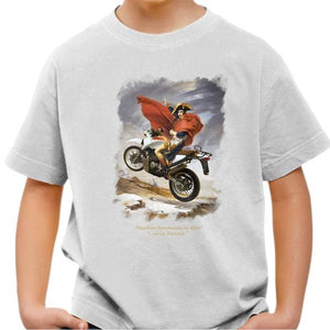 T shirt Moto Enfant - Traversée des Alpes - Couleur Blanc - Taille 4 ans