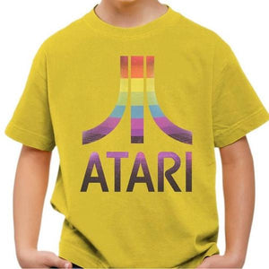 T-shirt enfant geek - ATARI logo vintage - Couleur Jaune - Taille 4 ans