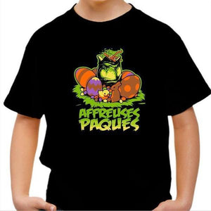 T-shirt enfant geek - Affreuses Pâques - Couleur Noir - Taille 4 ans