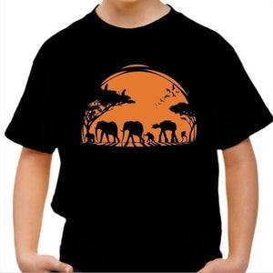 T-shirt enfant geek - Africa Wars - Couleur Noir - Taille 4 ans