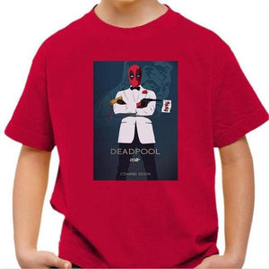 T-shirt enfant geek - Agent Pool - Couleur Rouge Vif - Taille 4 ans
