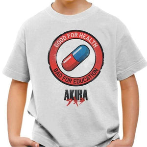 T-shirt enfant geek - Akira Pilule - Couleur Blanc - Taille 4 ans