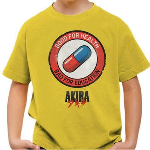 T-shirt enfant geek - Akira Pilule - Couleur Jaune - Taille 4 ans