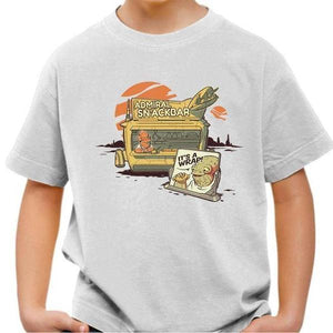 T-shirt enfant geek - Amiral Snackbar - Couleur Blanc - Taille 4 ans