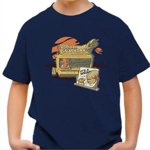 T-shirt enfant geek - Amiral Snackbar - Couleur Bleu Nuit - Taille 4 ans