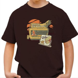 T-shirt enfant geek - Amiral Snackbar - Couleur Chocolat - Taille 4 ans