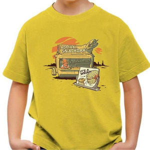 T-shirt enfant geek - Amiral Snackbar - Couleur Jaune - Taille 4 ans