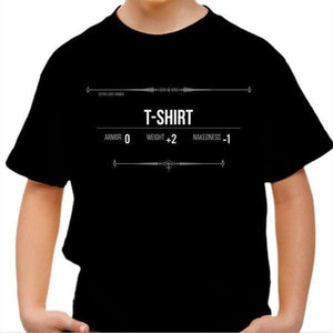 T-shirt enfant geek - Armor - Couleur Noir - Taille 4 ans