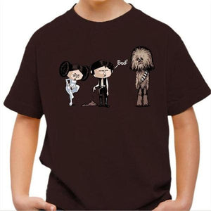 T-shirt enfant geek - BAD - Couleur Chocolat - Taille 4 ans