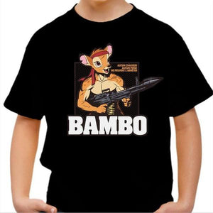 T-shirt enfant geek - Bambo Bambi - Couleur Noir - Taille 4 ans
