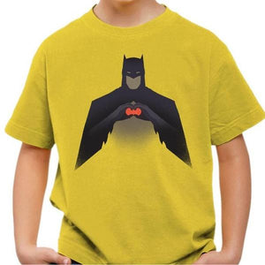 T-shirt enfant geek - Batman Love - Couleur Jaune - Taille 4 ans