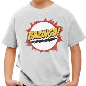 T-shirt enfant geek - Bazinga - Couleur Blanc - Taille 4 ans