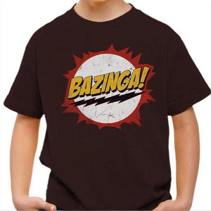 T-shirt enfant geek - Bazinga - Couleur Chocolat - Taille 4 ans