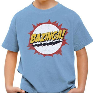 T-shirt enfant geek - Bazinga - Couleur Ciel - Taille 4 ans