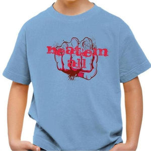 T-shirt enfant geek - Beat'em all - Couleur Ciel - Taille 4 ans