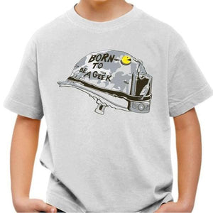 T-shirt enfant geek - Born to be a Geek - Couleur Blanc - Taille 4 ans