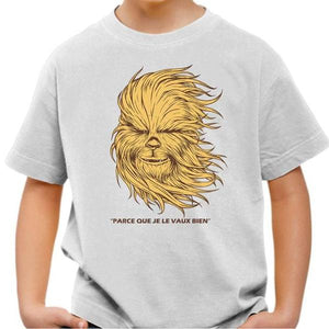 T-shirt enfant geek - Chewboréal - Couleur Blanc - Taille 4 ans