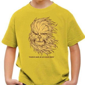 T-shirt enfant geek - Chewboréal - Couleur Jaune - Taille 4 ans