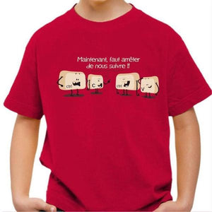 T-shirt enfant geek - Ctrl C et Ctrl V - Couleur Rouge Vif - Taille 4 ans