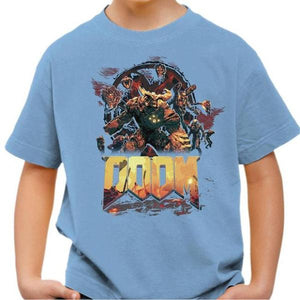 T-shirt enfant geek - DOOM New Generation - Couleur Ciel - Taille 4 ans