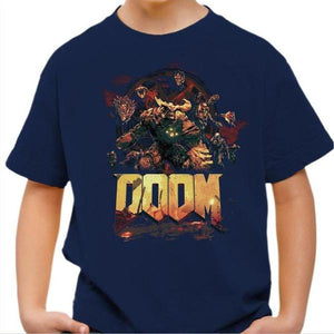 T-shirt enfant geek - DOOM New Generation - Couleur Marine - Taille 4 ans