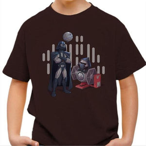T-shirt enfant geek - Dark Grandpa - Couleur Chocolat - Taille 4 ans