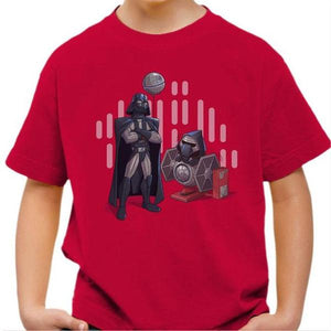 T-shirt enfant geek - Dark Grandpa - Couleur Rouge Vif - Taille 4 ans
