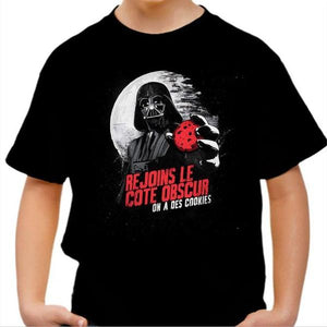 T-shirt enfant geek - Dark Side Cookies - Dark Vador - Couleur Noir - Taille 4 ans