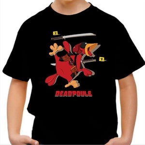 T-shirt enfant geek - Deadpoule - Couleur Noir - Taille 4 ans