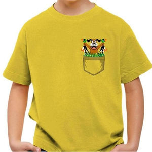 T-shirt enfant geek - Dog Hunter - Couleur Jaune - Taille 4 ans