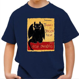 T-shirt enfant geek - Dragons Krokmou - Couleur Bleu Nuit - Taille 4 ans