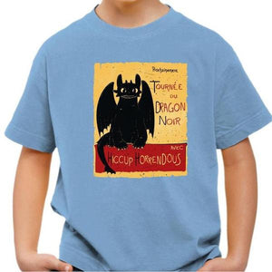 T-shirt enfant geek - Dragons Krokmou - Couleur Ciel - Taille 4 ans
