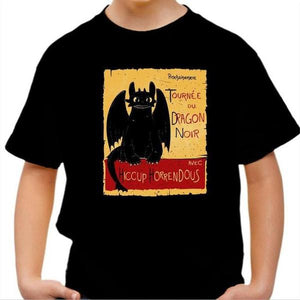 T-shirt enfant geek - Dragons Krokmou - Couleur Noir - Taille 4 ans