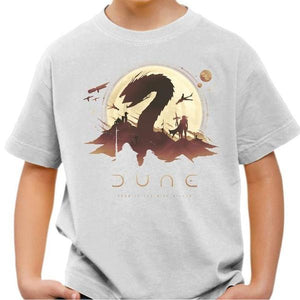 T-shirt enfant geek - Dune - Ver des Sables - Couleur Blanc - Taille 4 ans