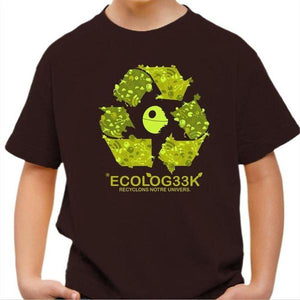 T-shirt enfant geek - Ecolog33k - Couleur Chocolat - Taille 4 ans