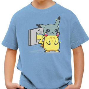 T-shirt enfant geek - En charge - Couleur Ciel - Taille 4 ans