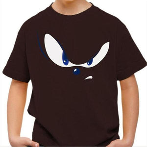T-shirt enfant geek - Eyes of the Sonic - Couleur Chocolat - Taille 4 ans