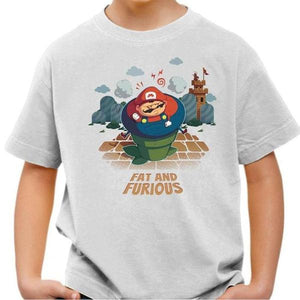 T-shirt enfant geek - Fat and Furious - Couleur Blanc - Taille 4 ans