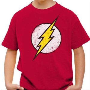 T-shirt enfant geek - Flash - Couleur Rouge Vif - Taille 4 ans