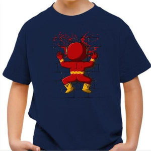T-shirt enfant geek - Flash Crash - Couleur Bleu Nuit - Taille 4 ans