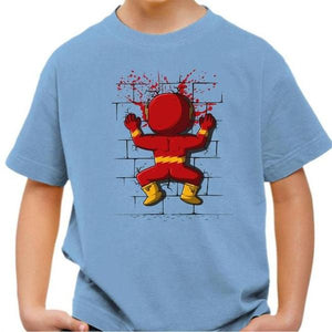 T-shirt enfant geek - Flash Crash - Couleur Ciel - Taille 4 ans