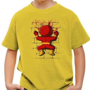 T-shirt enfant geek - Flash Crash - Couleur Jaune - Taille 4 ans