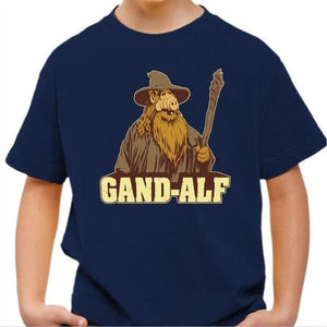 T-shirt enfant geek - Gandalf Alf - Couleur Bleu Nuit - Taille 4 ans