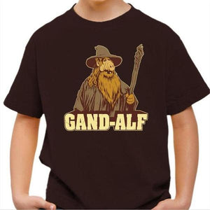 T-shirt enfant geek - Gandalf Alf - Couleur Chocolat - Taille 4 ans