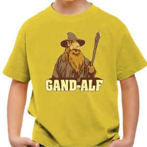 T-shirt enfant geek - Gandalf Alf - Couleur Jaune - Taille 4 ans