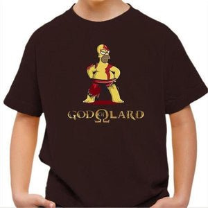 T-shirt enfant geek - God Of Lard - Couleur Chocolat - Taille 4 ans