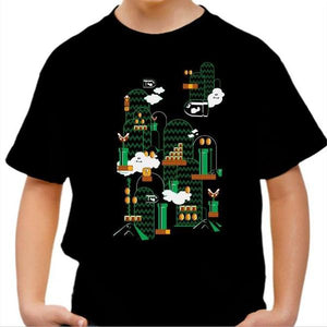 T-shirt enfant geek - Great world - Couleur Noir - Taille 4 ans