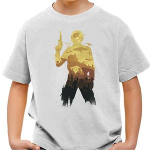T-shirt enfant geek - Han Solo - Couleur Blanc - Taille 4 ans