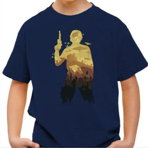 T-shirt enfant geek - Han Solo - Couleur Bleu Nuit - Taille 4 ans